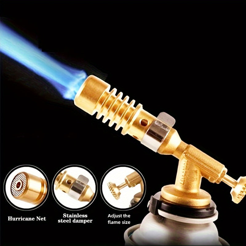 All-In-One Butane Torch: Perfect For Culinary Mastery & Automotive Repairs - Easy Ignition, Adjustable Flame (Gas Not Included)
