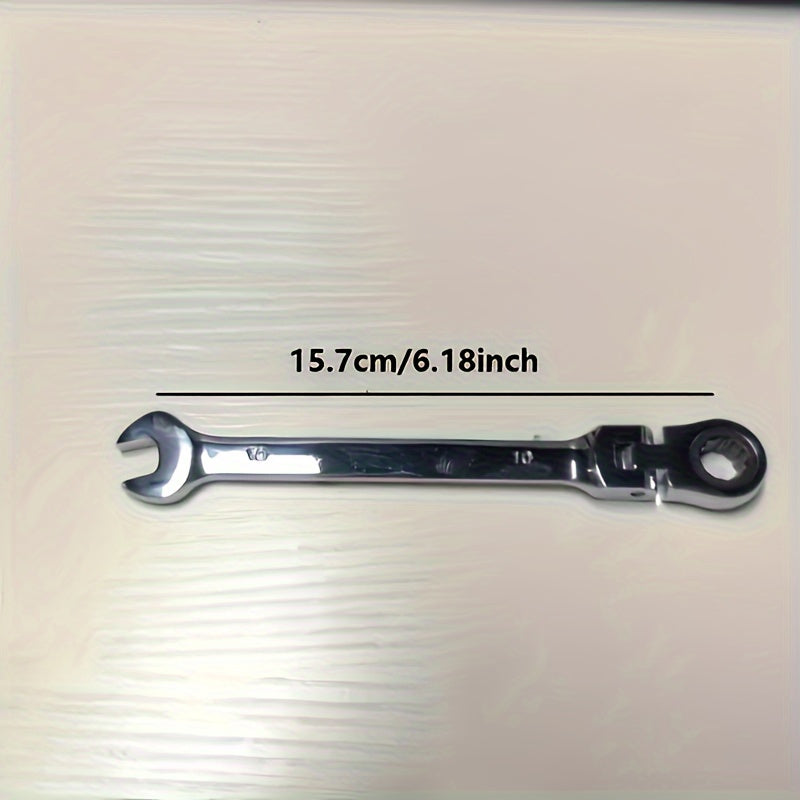 1pc Combination Ratchet Wrench Set with Flexible Head, Dual-Purpose Mechanical Hand Tool, Metal Automotive Repair Kit without Electricity Supply