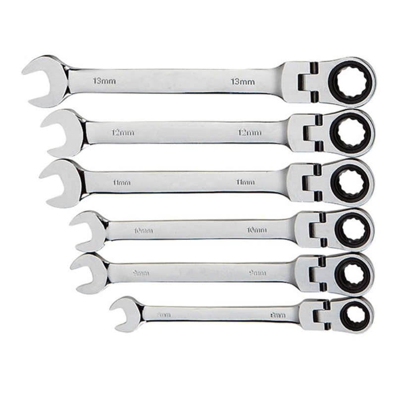 1pc Combination Ratchet Wrench Set with Flexible Head, Dual-Purpose Mechanical Hand Tool, Metal Automotive Repair Kit without Electricity Supply