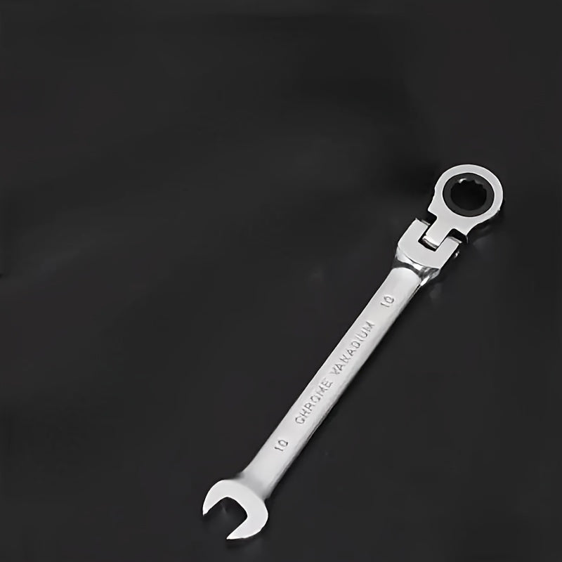 1pc Combination Ratchet Wrench Set with Flexible Head, Dual-Purpose Mechanical Hand Tool, Metal Automotive Repair Kit without Electricity Supply