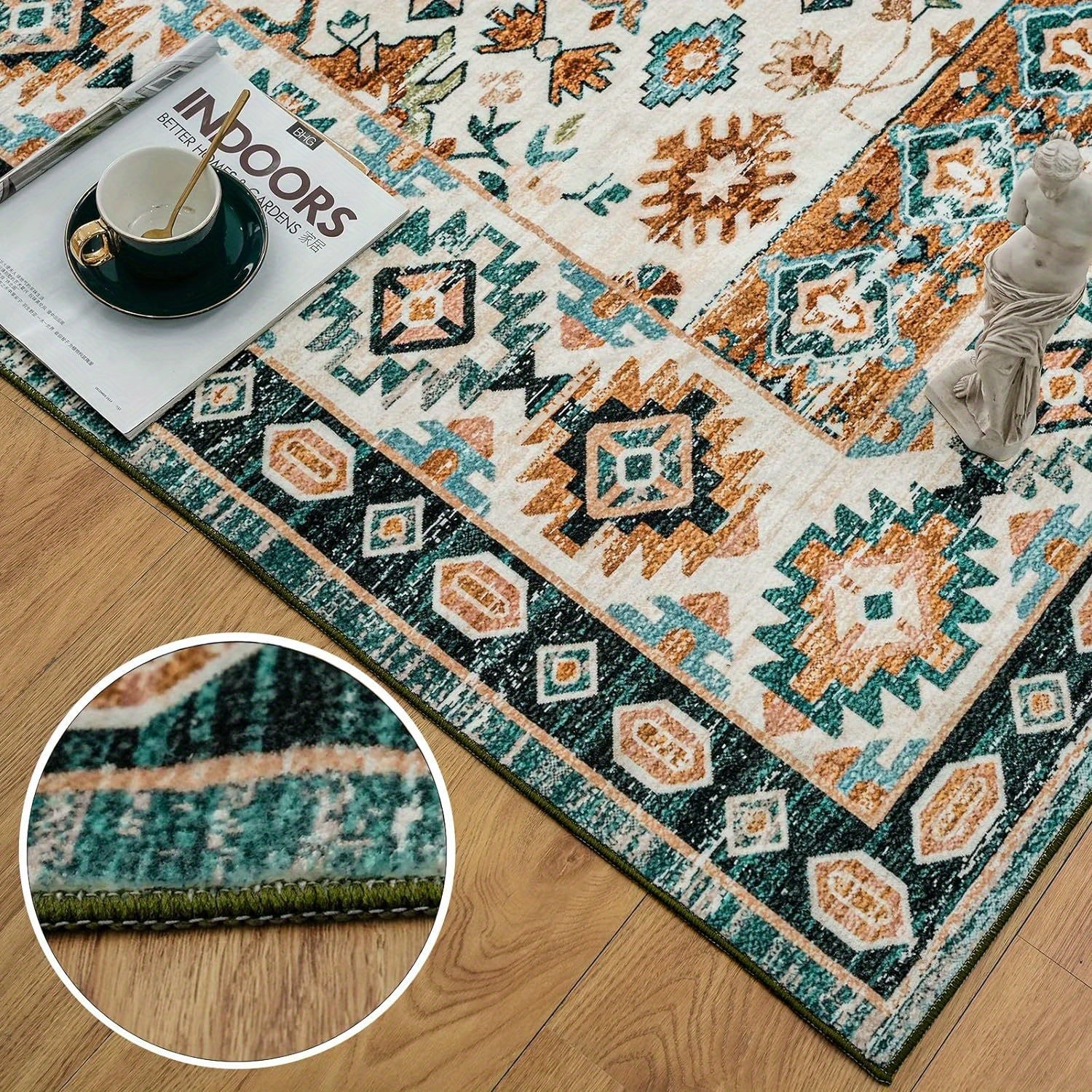 Area Rugs Washable Rugs Low Pile Machine Washable Vintage Rugs For Living Room