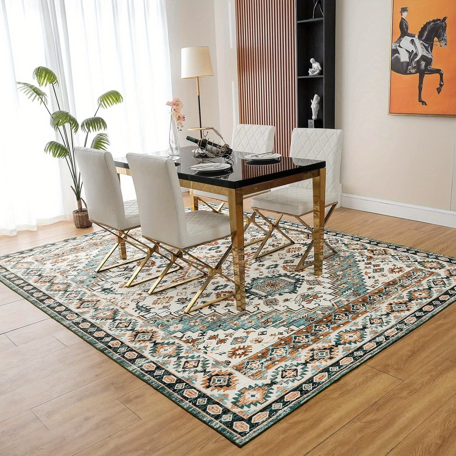 Area Rugs Washable Rugs Low Pile Machine Washable Vintage Rugs For Living Room