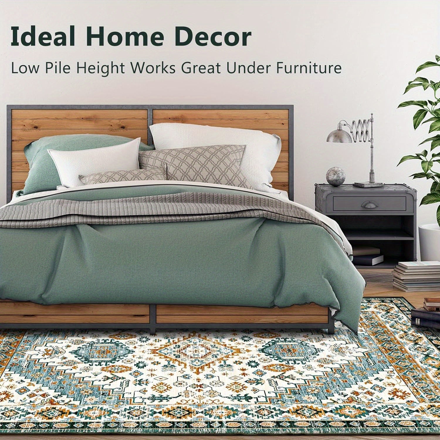 Area Rugs Washable Rugs Low Pile Machine Washable Vintage Rugs For Living Room