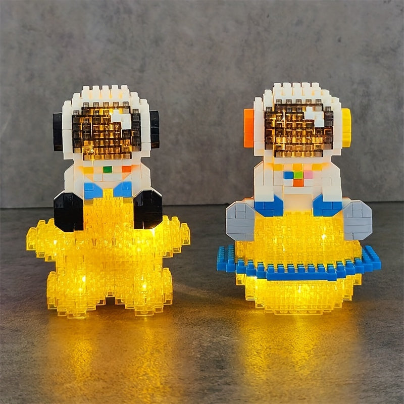 1008pcs Mini Building Blocks Building Kits, Astronaut Space Toys With Led Lighting Kit Gifts