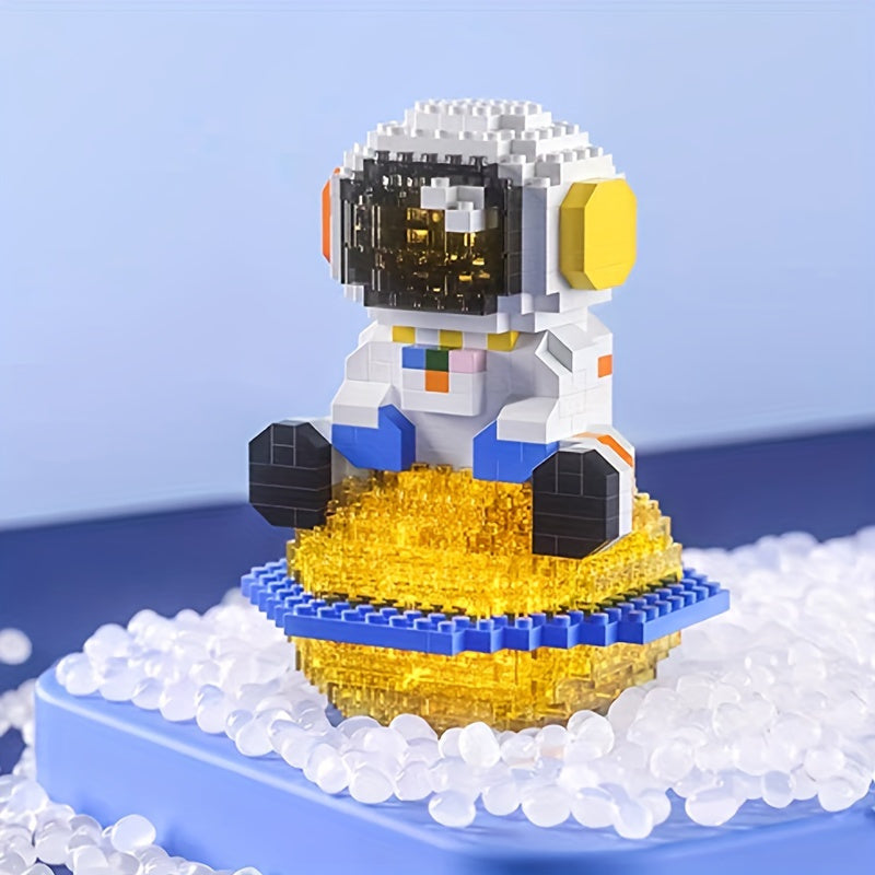1008pcs Mini Building Blocks Building Kits, Astronaut Space Toys With Led Lighting Kit Gifts