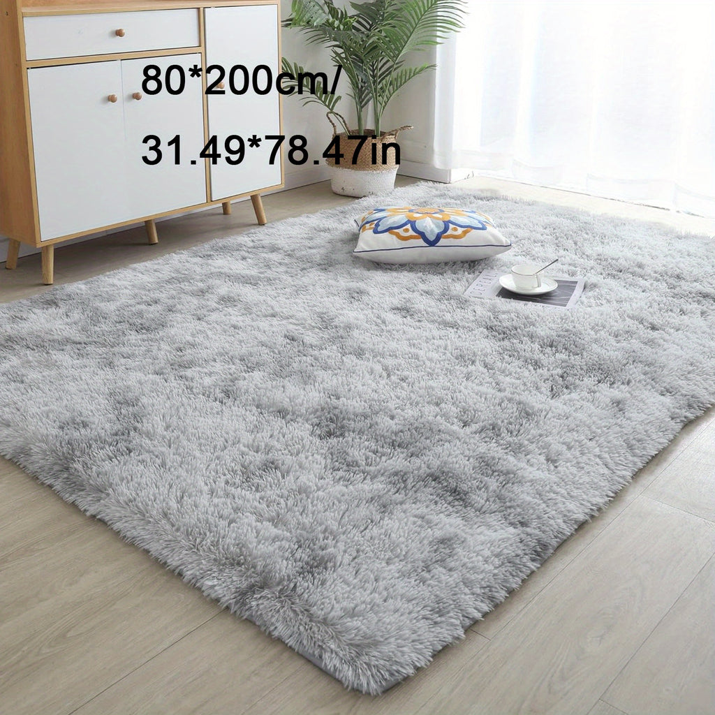 Large Area Rugs for Living Room, Tie-Dyed Shaggy Rug Fluffy Throw Carpets, Ultra Soft Plush Modern Indoor Fuzzy Rugs for Bedroom Home Decor, Light Gray