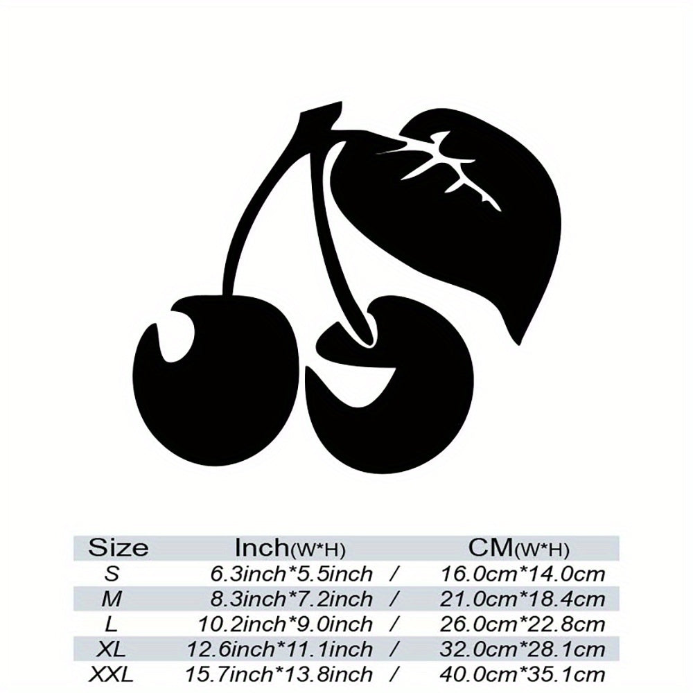 1pc Reflective Cherry Vinyl Car Decal, Durable Adhesive Automotive Sticker for Windows, Bumpers, Motorcycles, and Trucks Decoration