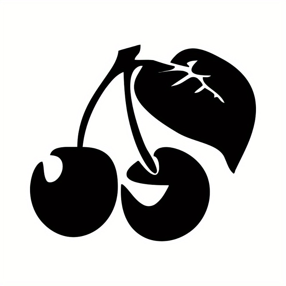 1pc Reflective Cherry Vinyl Car Decal, Durable Adhesive Automotive Sticker for Windows, Bumpers, Motorcycles, and Trucks Decoration