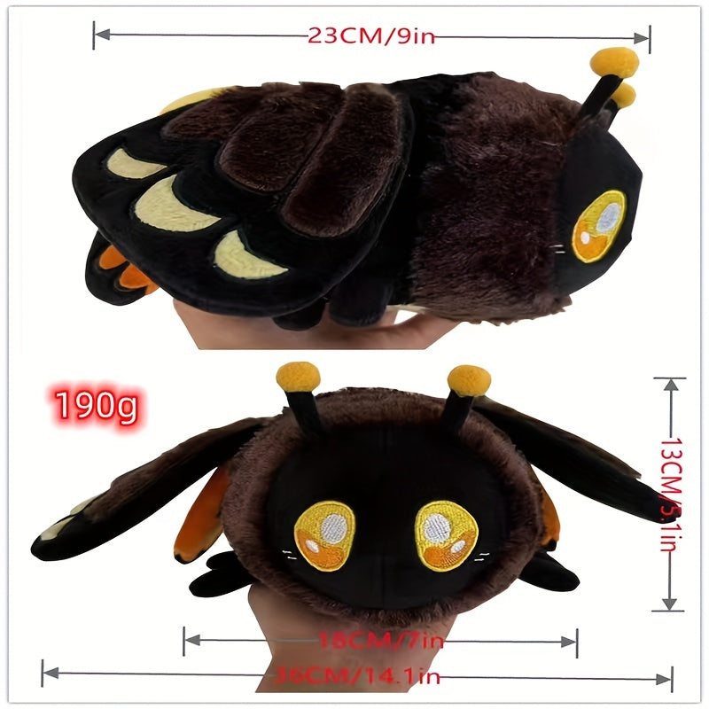 Deathhead Hawkmoth Plush, 9" Moth Head Plushies Stuff Animal Soft Stuffed Toys Doll for Kids and Friends