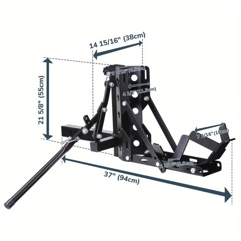 Motorcycle Trailer Hitch Scooter Dirt Bike Carrier Hauler Hitch Mount Rack With Straps Adjustable Height Strong Metal, Automotive Automatic Transmission Parts