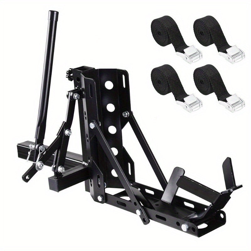 Motorcycle Trailer Hitch Scooter Dirt Bike Carrier Hauler Hitch Mount Rack With Straps Adjustable Height Strong Metal, Automotive Automatic Transmission Parts