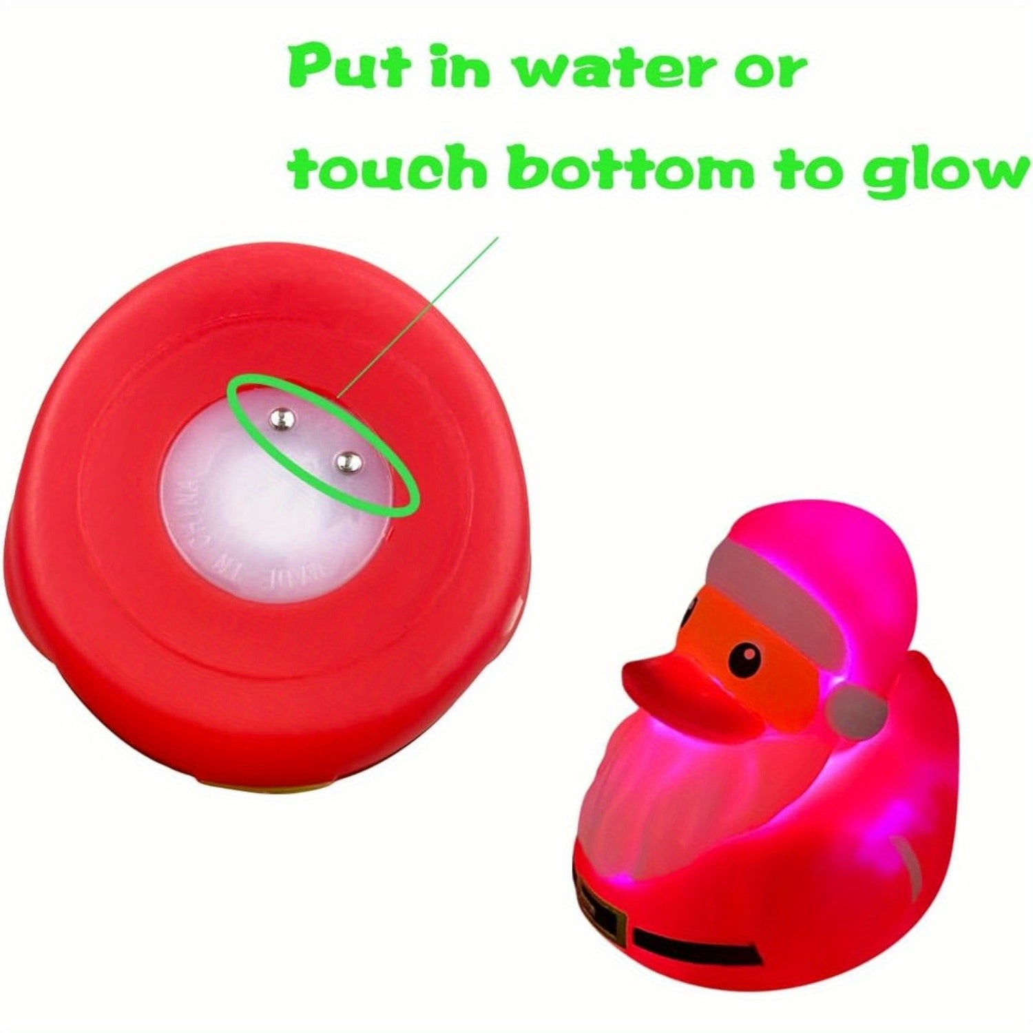 Christmas Light Up Ducks Bath Toys for Kids Toddlers Boys Girls as Stocking Stuffers Party Favors Gifts