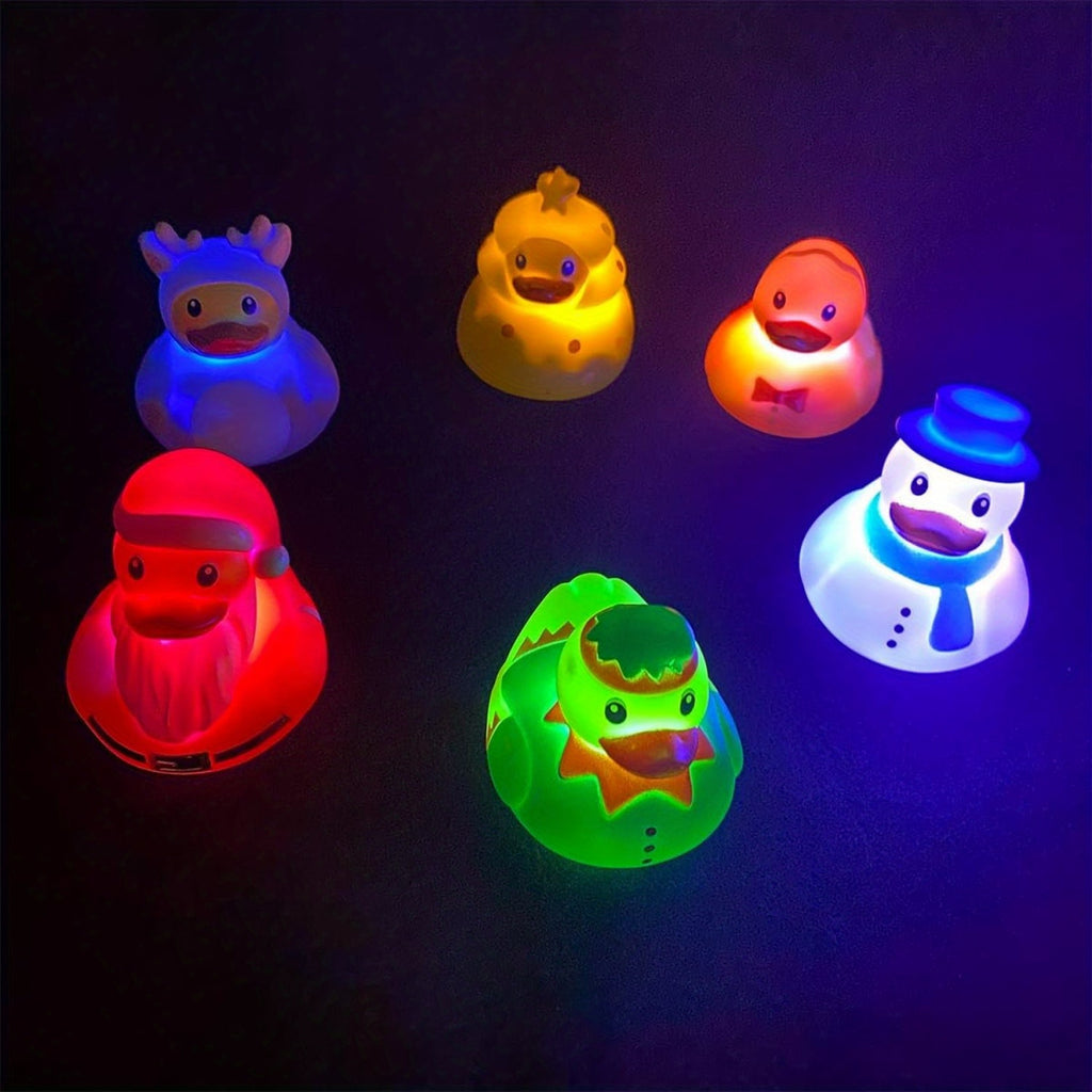 Christmas Light Up Ducks Bath Toys for Kids Toddlers Boys Girls as Stocking Stuffers Party Favors Gifts
