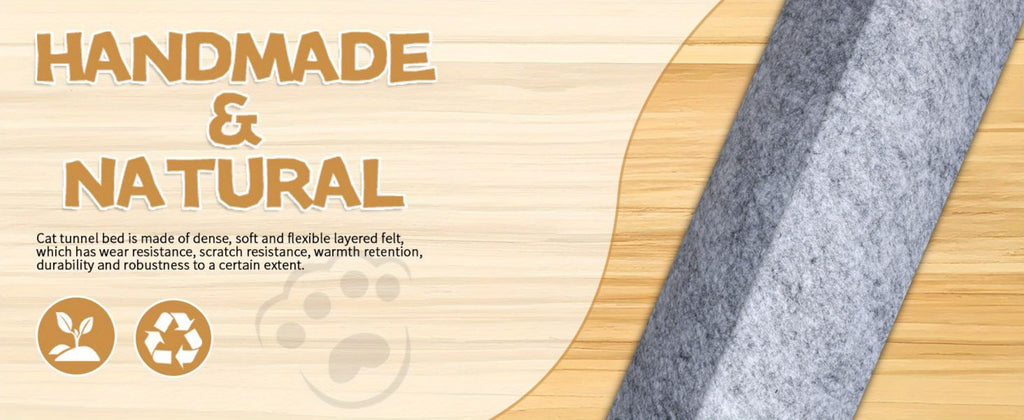 Large Cat Tunnel Bed for Indoor Cats with 3 Toys, Scratch Resistant Donut Cat Bed, Up to 30 Lbs for Multiple Pets