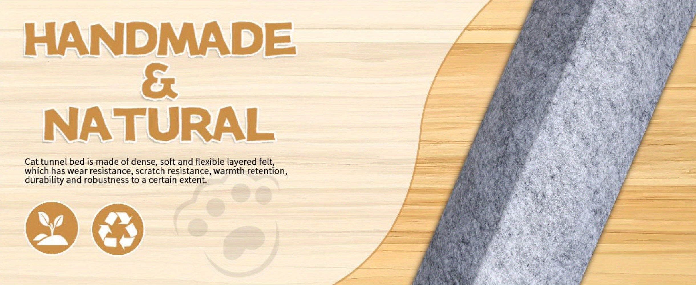 Large Cat Tunnel Bed for Indoor Cats with 3 Toys, Scratch Resistant Donut Cat Bed, Up to 30 Lbs for Multiple Pets