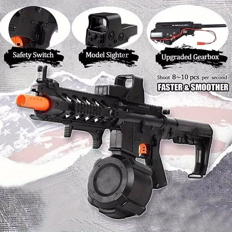 Electric Gel Toys, Fully Automatic Toy Guns, Suitable for Outdoor Team Toys, Shooting Games, Birthday Gifts