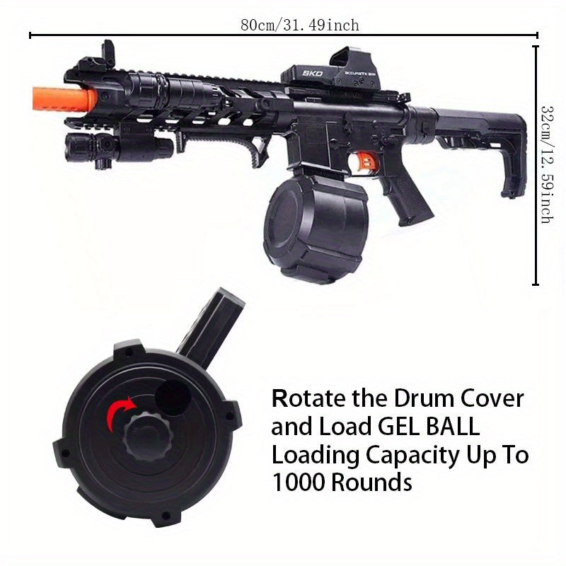 Electric Gel Toys, Fully Automatic Toy Guns, Suitable for Outdoor Team Toys, Shooting Games, Birthday Gifts