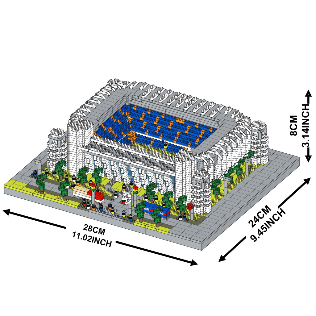 iBLOCK Real Madrid Stadium Building Model Set Micro Block Set Famous Architectural Toys Gifts (4575 Pcs)