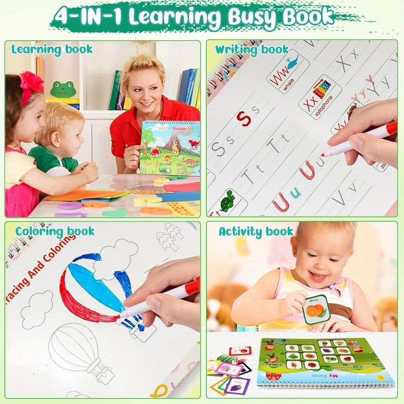 Shining Energy Busy Book: Preschool Learning Activities Kids Age 3 4 5 Toys Newest 32 Themes Educational Autism Learning Material Gifts Boys Girls Halloween Christmas Gift