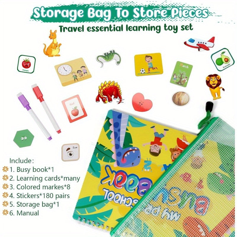 Shining Energy Busy Book: Preschool Learning Activities Kids Age 3 4 5 Toys Newest 32 Themes Educational Autism Learning Material Gifts Boys Girls Halloween Christmas Gift