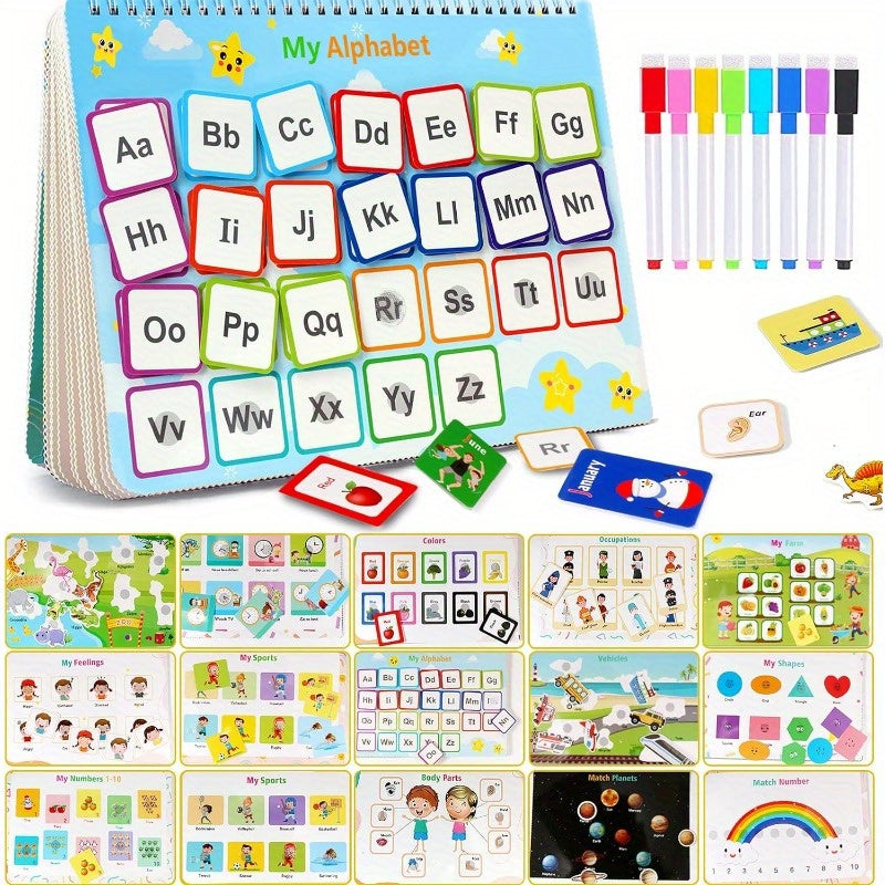 Shining Energy Busy Book: Preschool Learning Activities Kids Age 3 4 5 Toys Newest 32 Themes Educational Autism Learning Material Gifts Boys Girls Halloween Christmas Gift