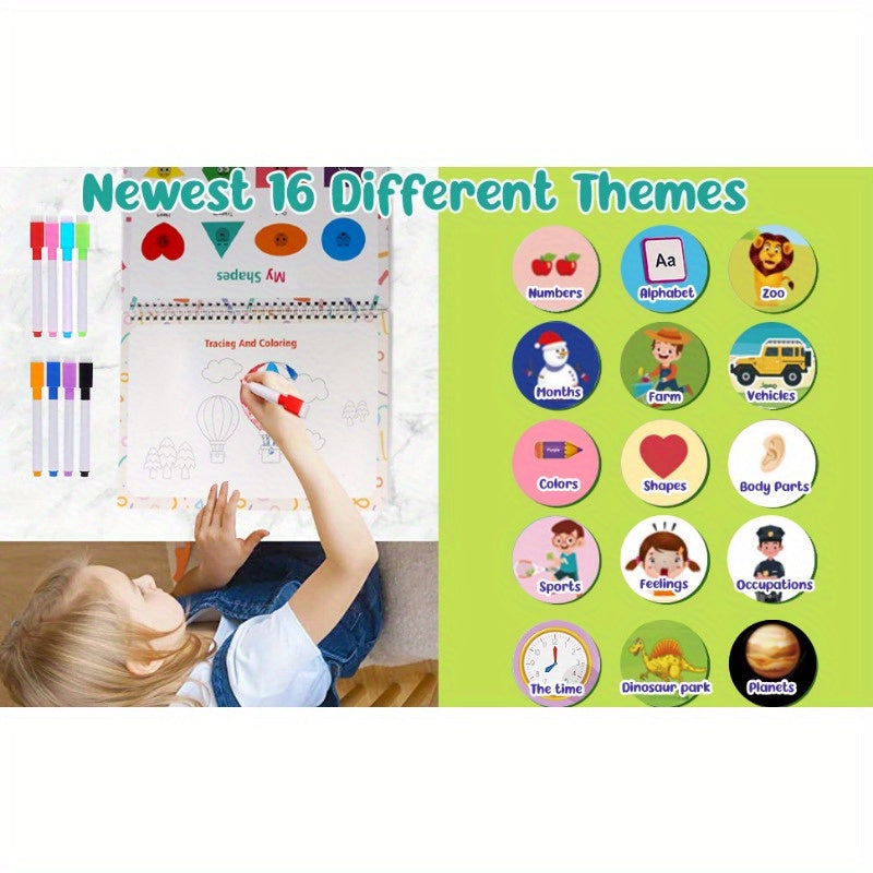 Shining Energy Busy Book: Preschool Learning Activities Kids Age 3 4 5 Toys Newest 32 Themes Educational Autism Learning Material Gifts Boys Girls Halloween Christmas Gift