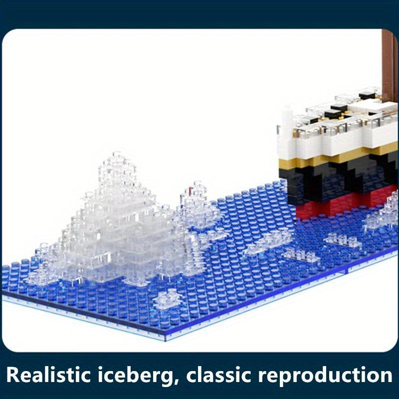 Titanic Creative Luxury Iceberg Cruise Ship Boat Wreck Set City DIY Model Building Blocks Bricks Toys Halloween Christmas Gift