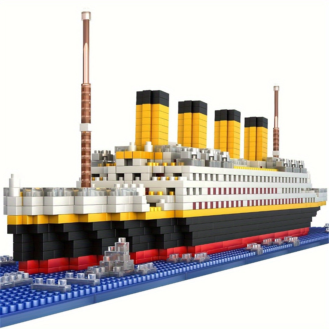 Titanic Creative Luxury Iceberg Cruise Ship Boat Wreck Set City DIY Model Building Blocks Bricks Toys Halloween Christmas Gift