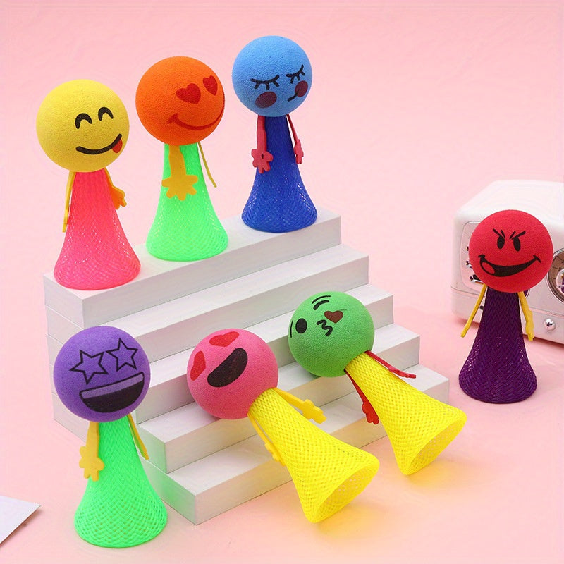 12 Pack Bounce Dolls for Kids - EVA Stress Relief Toys for Ages 6-8, Non-Electric, Featherless, Diverse Colors - Ideal for Birthday, Christmas, Halloween Party Favors and Classroom Rewards