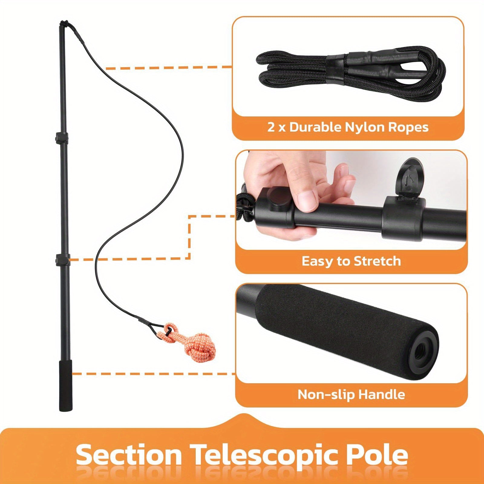 LOOBANI Flirt Pole For Dogs Chase And Tug Of War,