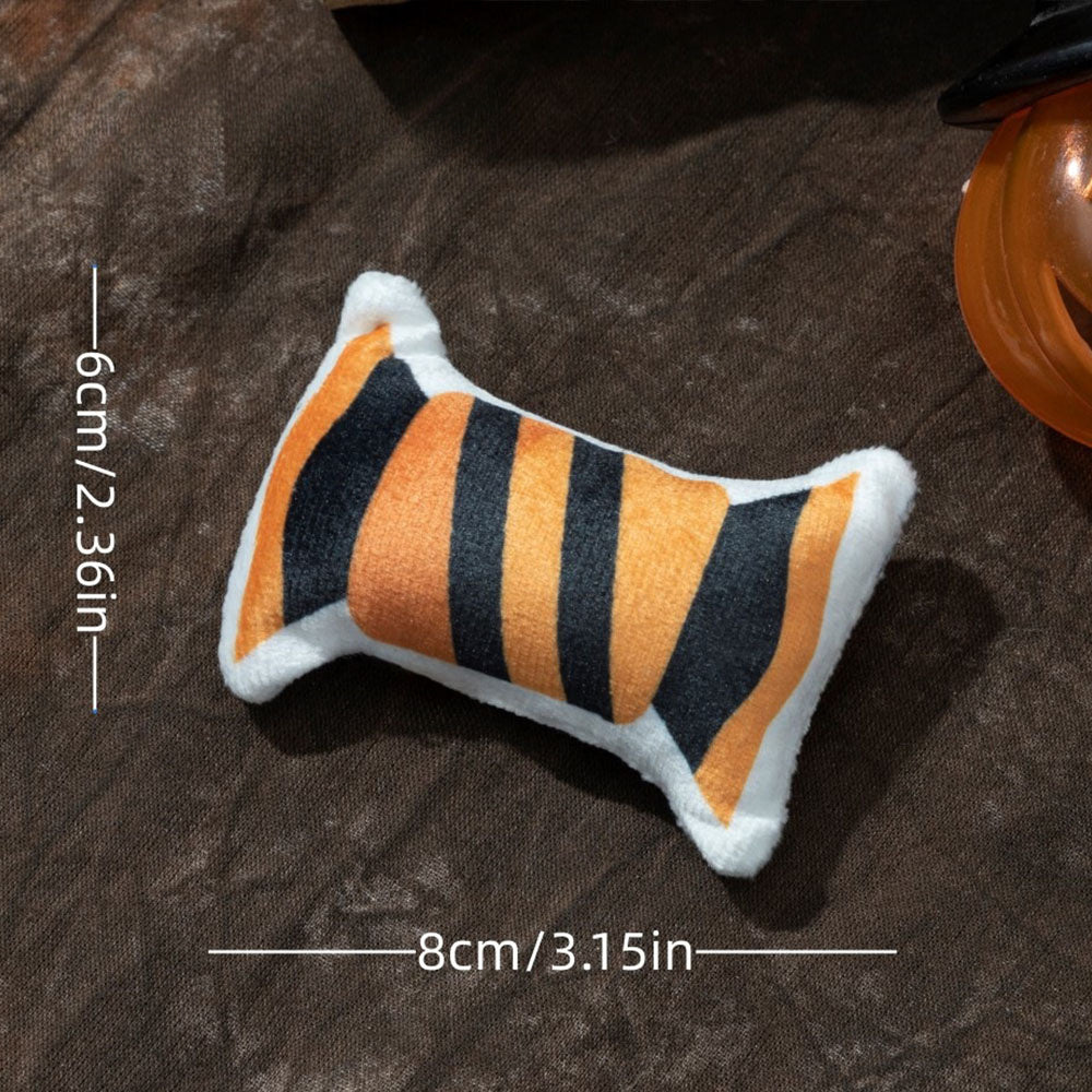 Halloween Cat Toy Set, 2PCS, Plush Bat & Pumpkin Design with Interactive BB Sound, Pet Play Self-Amusement No Battery Needed - Seasonal Festive Catnip-Like Toys for Kittens and Cats