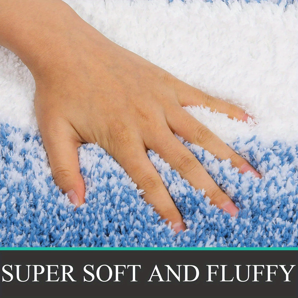 [3pcs Soft Comfortable Bathroom Rugs] Soft Comfortable Bathroom Rugs Sets 3pcs, Plush Shaggy Bath Rugs for Bathroom Anti-Slip, Absorbent Microfiber Bathroom Mat Home Decor with U-Shaped Contour Toilet Mat for Bathroom Tub, Sh
