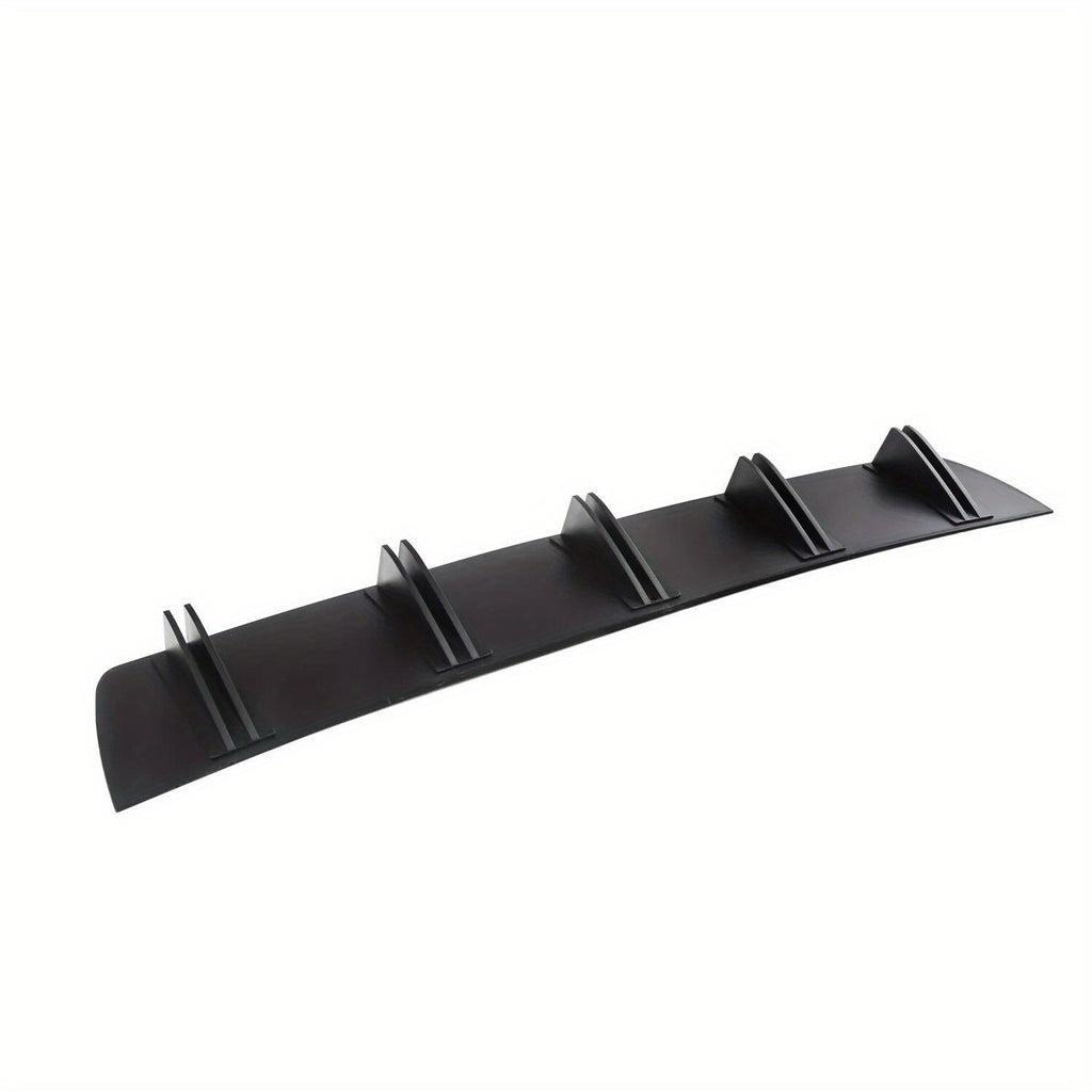 Automotive Universal Rear Bumper Lip Diffuser Car Rear Bumper Chassis Spoiler, Shark Fin 5 Wing, Chin Bumper Protector for Rear, Shark Fins Cover Trim Spoile (Black)