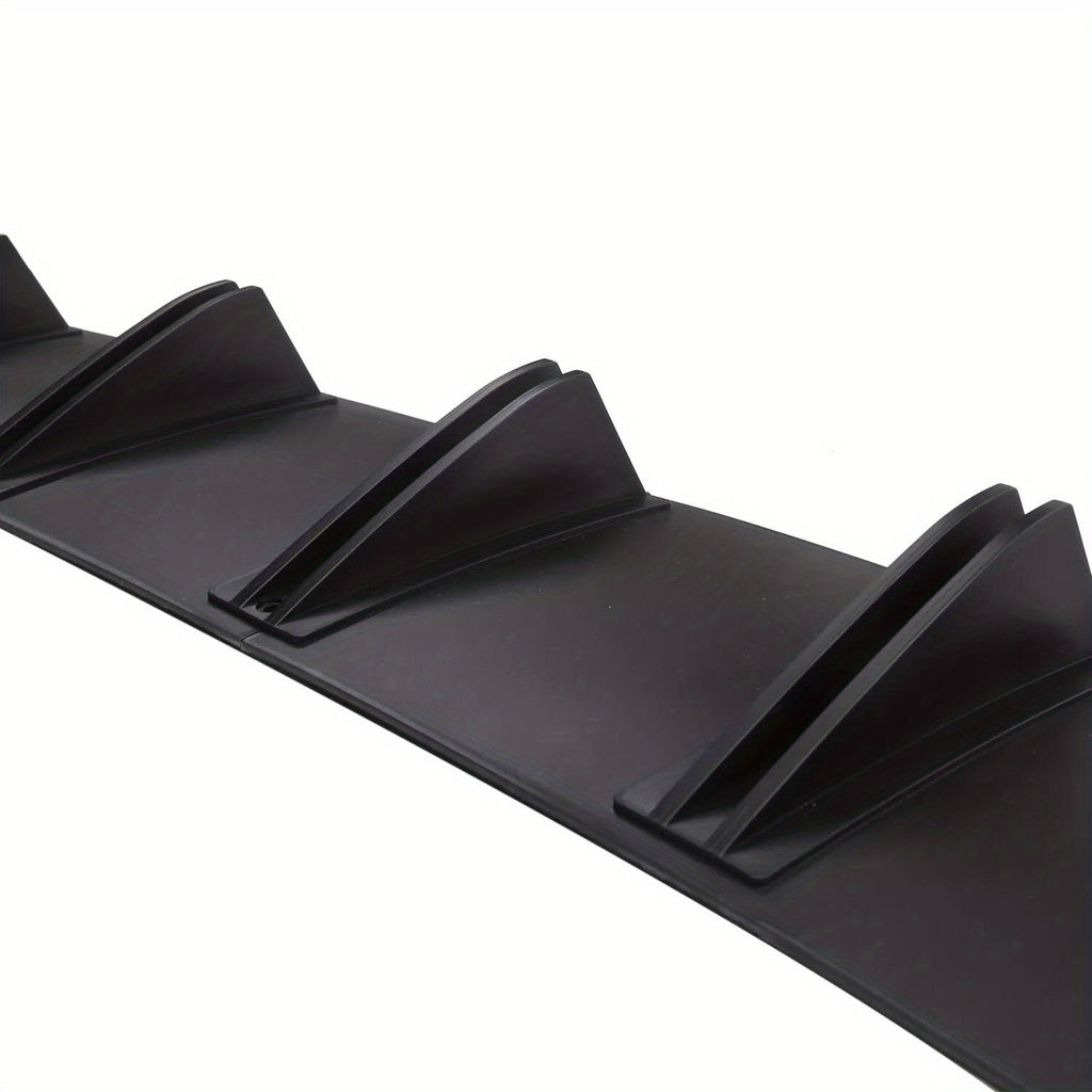 Automotive Universal Rear Bumper Lip Diffuser Car Rear Bumper Chassis Spoiler, Shark Fin 5 Wing, Chin Bumper Protector for Rear, Shark Fins Cover Trim Spoile (Black)