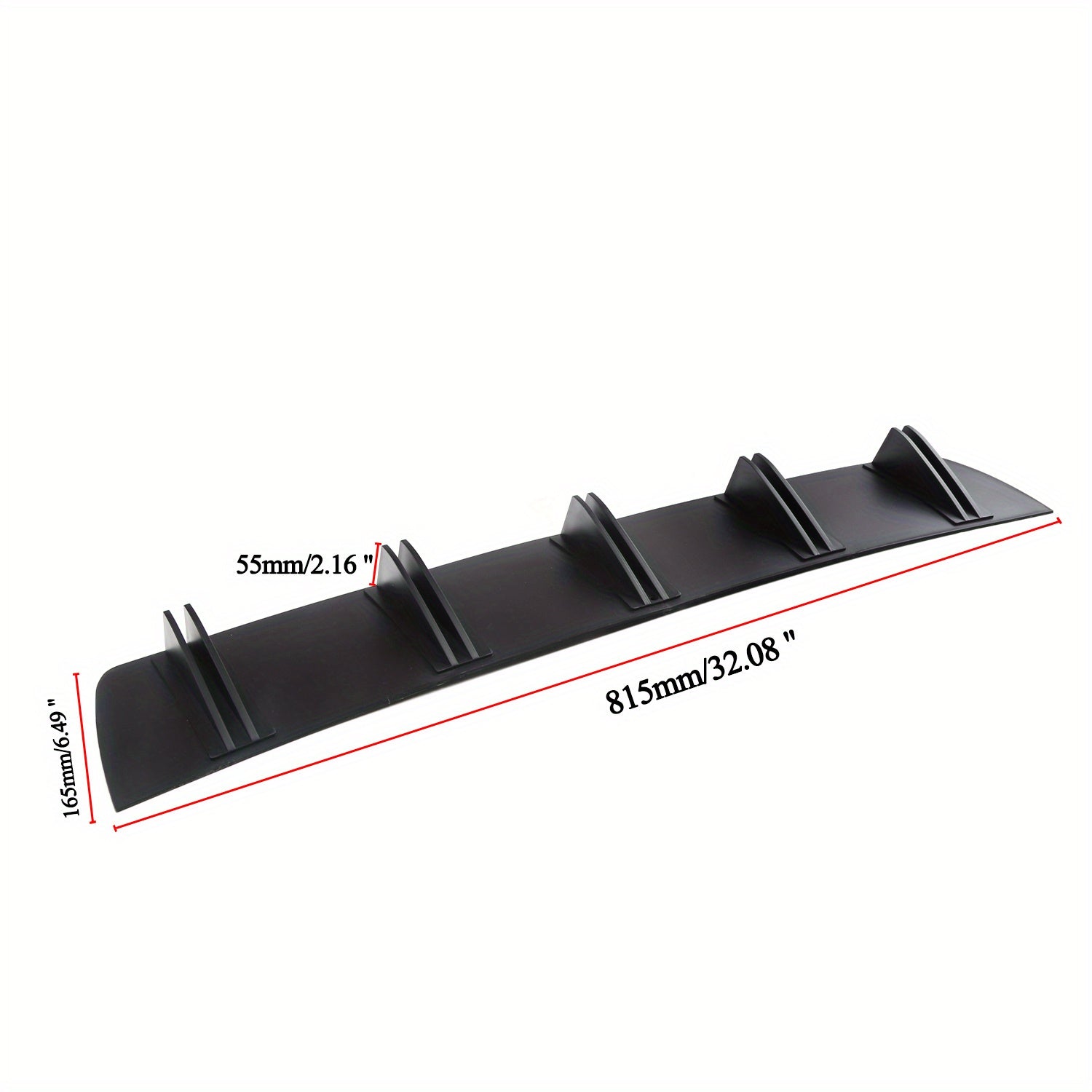 Automotive Universal Rear Bumper Lip Diffuser Car Rear Bumper Chassis Spoiler, Shark Fin 5 Wing, Chin Bumper Protector for Rear, Shark Fins Cover Trim Spoile (Black)