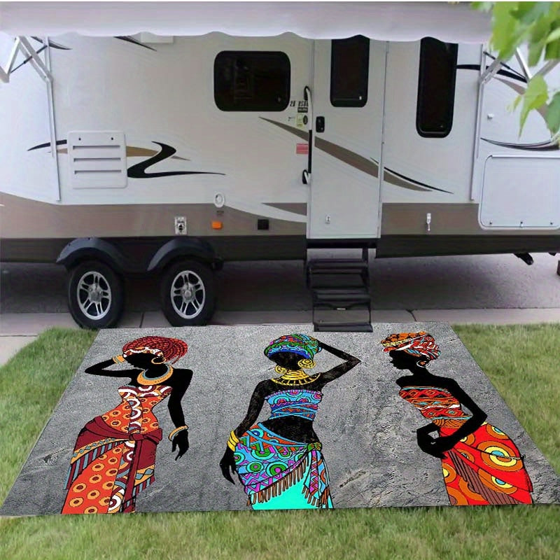 Elegant African Lady Patterned Rugs - Suitable for Home Decorations and Office Areas