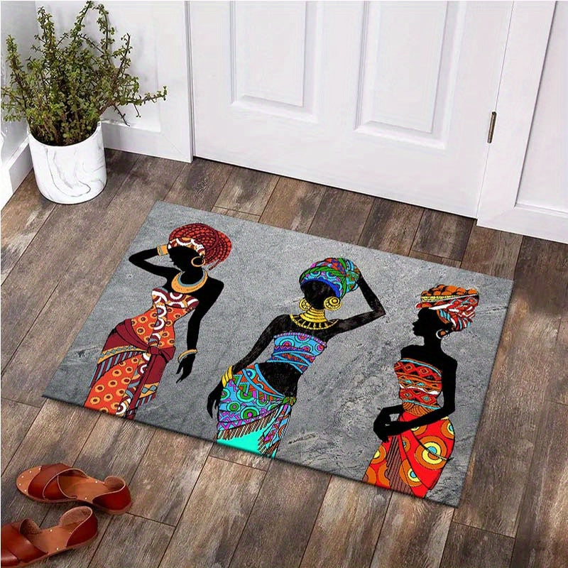 Elegant African Lady Patterned Rugs - Suitable for Home Decorations and Office Areas