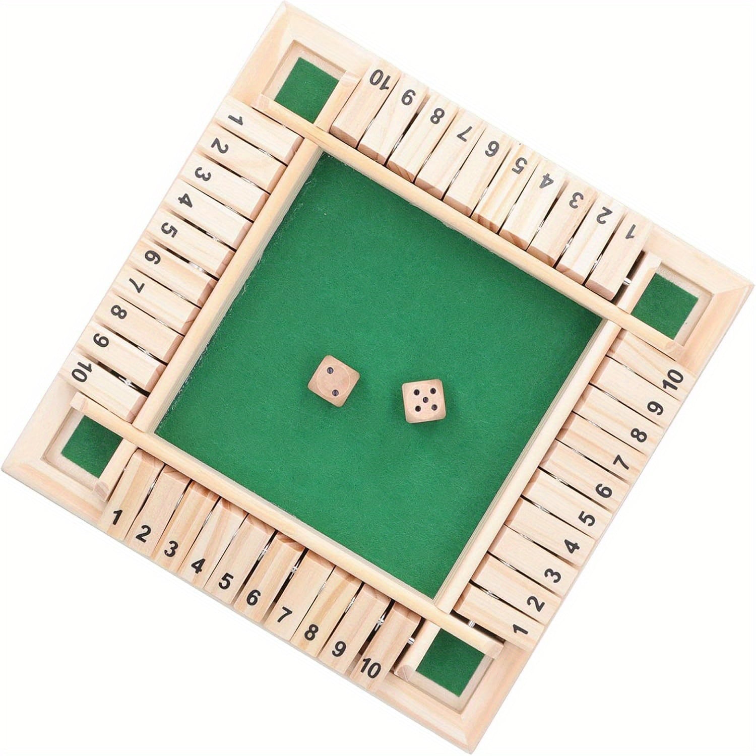 Board Game Bonanza Dices Toys Ktv Party Supplies Thrilling Gambling Flop Games Unleash Multi Item Pack Perfect Party Favor Treats (Numbers on green background)
