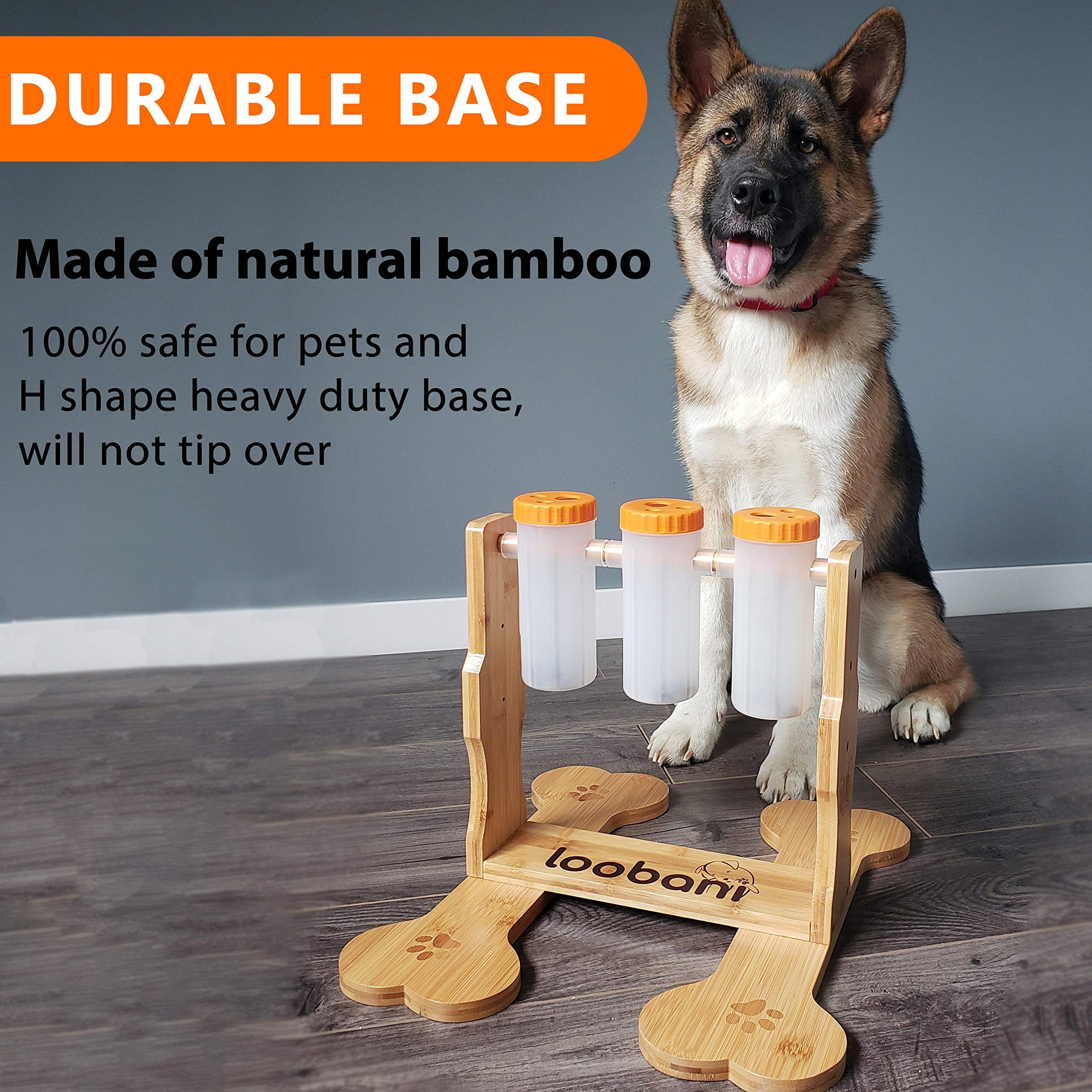Dog Puzzle Toys Wooden -Interactive Slow Feeder Dog Toy, IQ