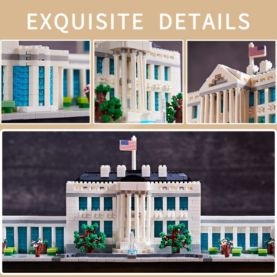 White House Model Building Set - Engaging Micro Block Kit with 3520pcs - Famous Landmark Building and Architecture Toys Gifts