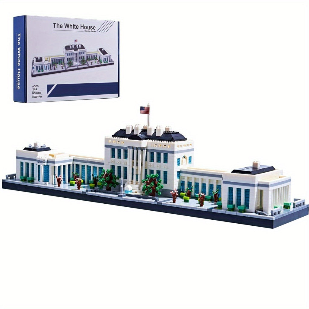 White House Model Building Set - Engaging Micro Block Kit with 3520pcs - Famous Landmark Building and Architecture Toys Gifts