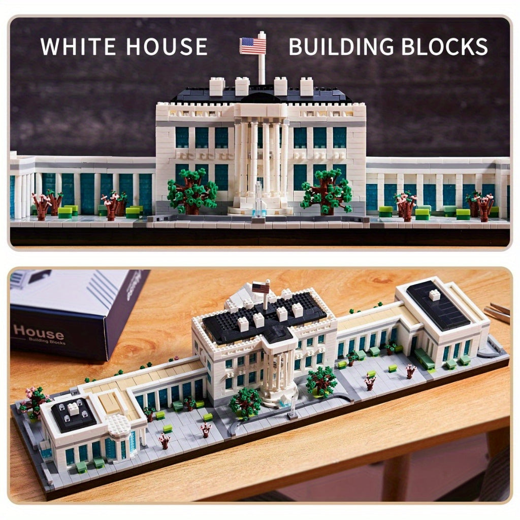 White House Model Building Set - Engaging Micro Block Kit with 3520pcs - Famous Landmark Building and Architecture Toys Gifts