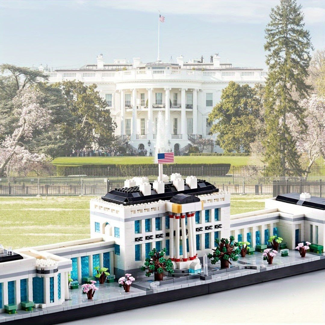 White House Model Building Set - Engaging Micro Block Kit with 3520pcs - Famous Landmark Building and Architecture Toys Gifts