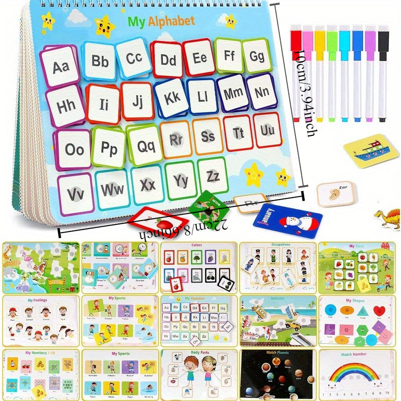 Shining Energy Busy Book: Preschool Learning Activities Kids Age 3 4 5 Toys Newest 32 Themes Educational Autism Learning Material Gifts Boys Girls Halloween Christmas Gift