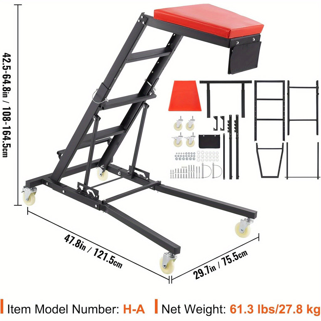 AIO Topside Automotive Engine Creeper, Adjustable Height Foldable Topside Creeper,
