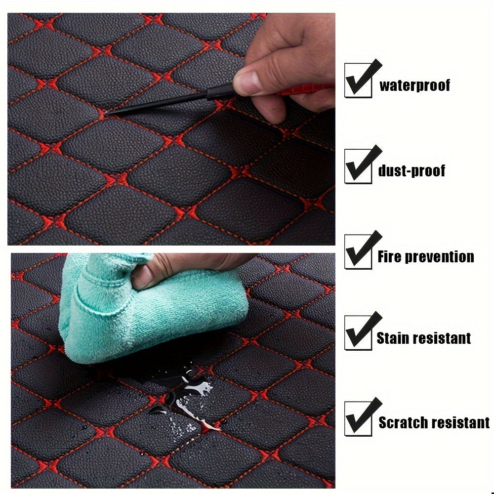 4pcs Car Floor Mats Universal Waterproof Front Rear Full Set Auto Rugs Car Carpet Accessories Interior