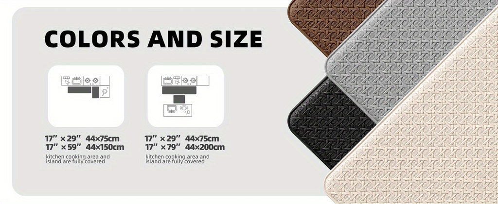 [Non-Slip Kitchen Mat] 2pcs Non-Slip Kitchen Floor Mat | High Quality Standing Mat for Kitchen, Sink, Office, Christmas Decorations for Home, Mom Christmas Gifts, Kitchen Rugs Sets And Runners