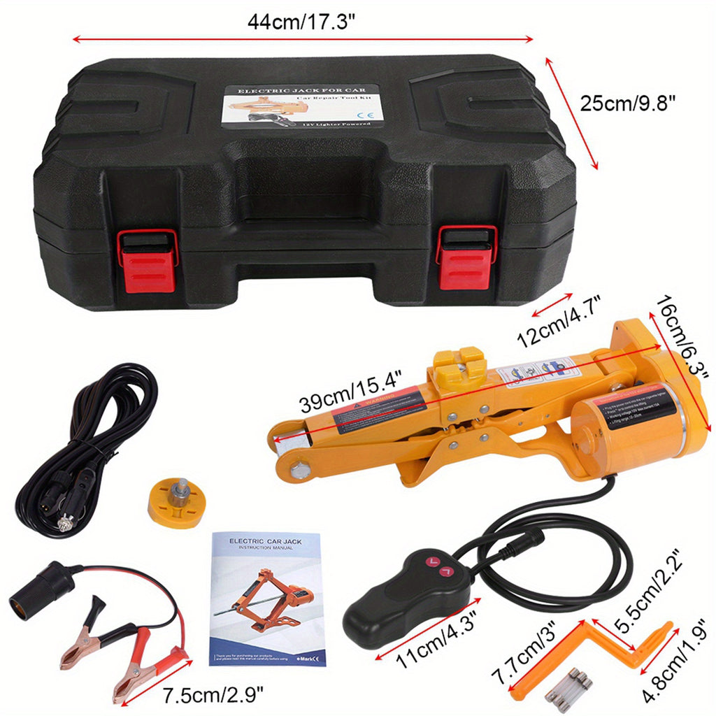 Upgraded Electric Car Jack, Electric Car Floor Jack Auto Jack For Tire Inflator Pump Auto Electric Jack 2Ton 12V DC Automotive Car Electric Jack Lifting SUV Van Garage And Emergency Equipment