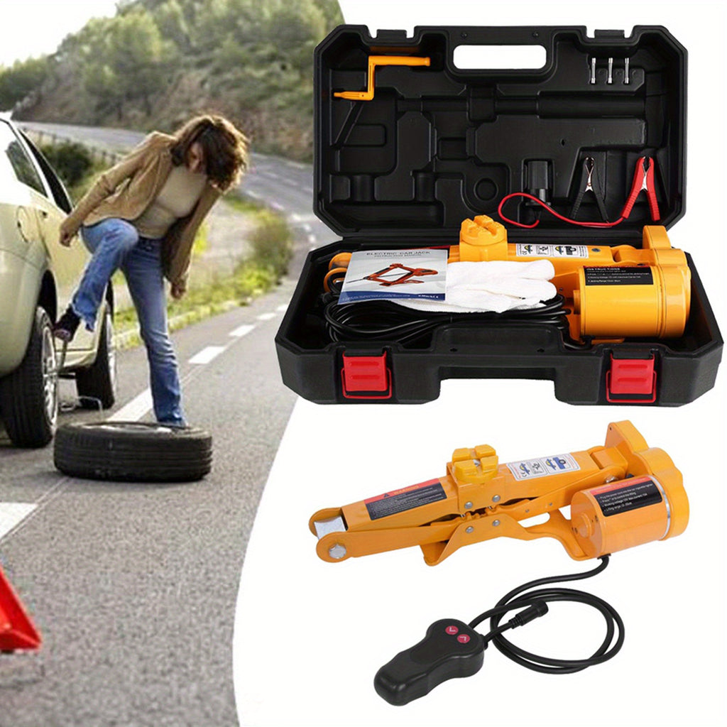Upgraded Electric Car Jack, Electric Car Floor Jack Auto Jack For Tire Inflator Pump Auto Electric Jack 2Ton 12V DC Automotive Car Electric Jack Lifting SUV Van Garage And Emergency Equipment