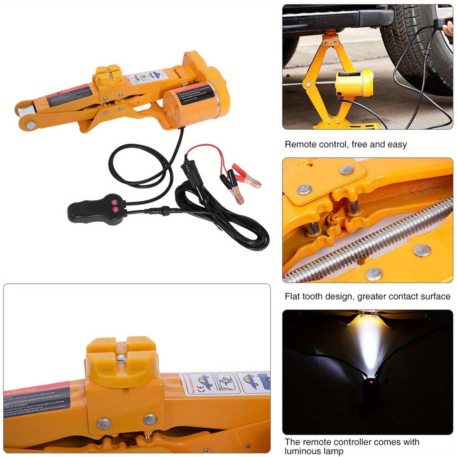 Upgraded Electric Car Jack, Electric Car Floor Jack Auto Jack For Tire Inflator Pump Auto Electric Jack 2Ton 12V DC Automotive Car Electric Jack Lifting SUV Van Garage And Emergency Equipment